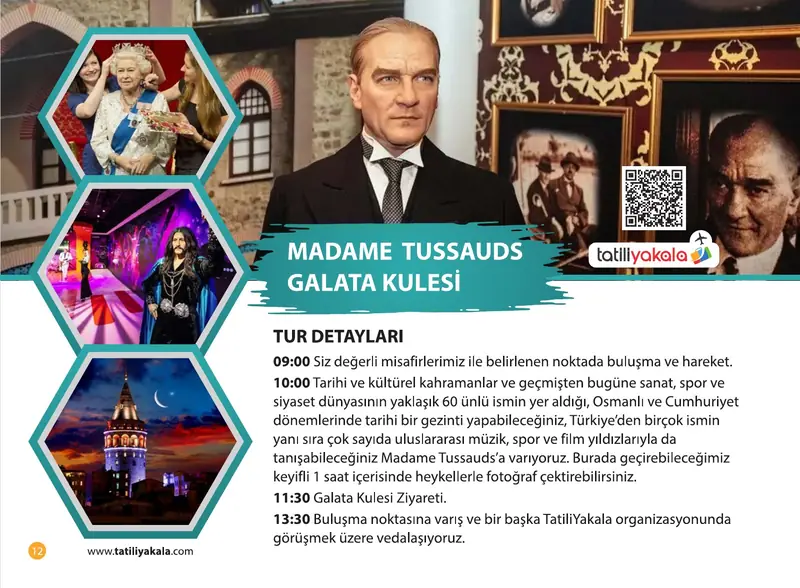 Katalog sayfa 12: Madame Tussauds ve Galata Kulesi Turu