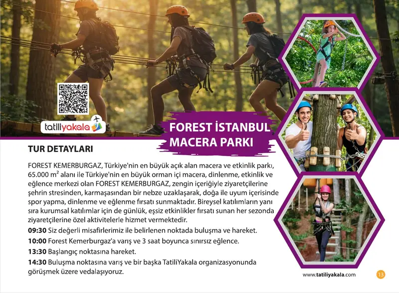 Katalog sayfa 13: Forest İstanbul Macera Parkı Turu