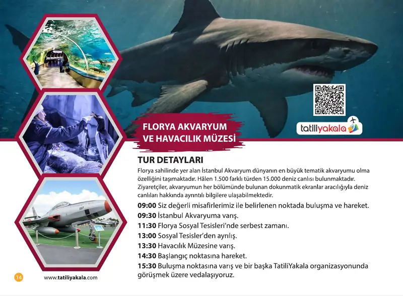 Katalog sayfa 14: Florya Akvaryum ve Havacılık Müzesi Turu