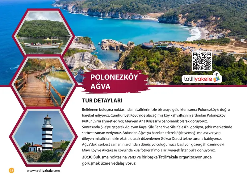 Katalog sayfa 18: Polonezköy, Şile ve Ağva Turu