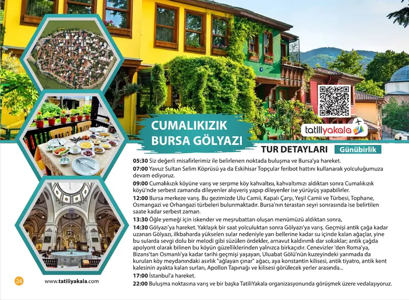 Katalog sayfa 24: Cumalıkızık, Bursa ve Gölyazı Turu