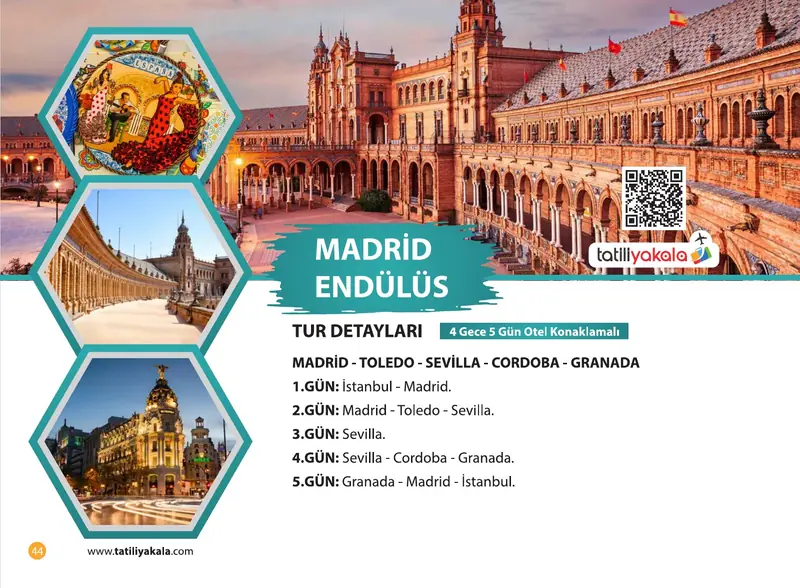 Katalog sayfa 44: Madrid ve Endülüs Turu